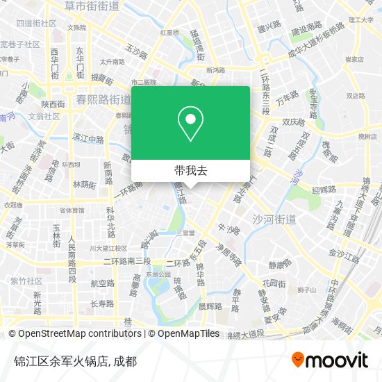锦江区余军火锅店地图