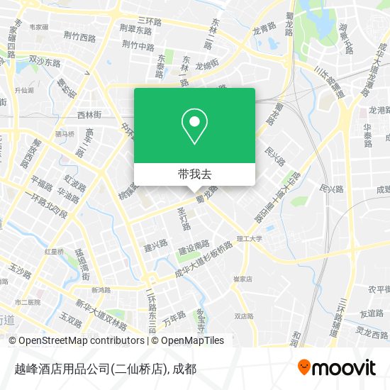 越峰酒店用品公司(二仙桥店)地图