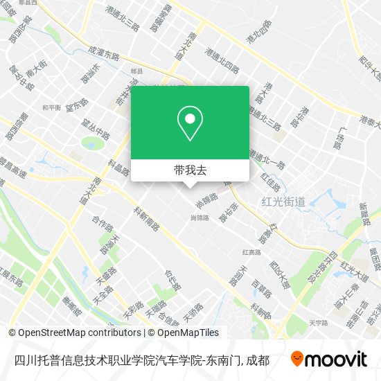 四川托普信息技术职业学院汽车学院-东南门地图