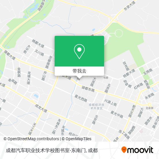 成都汽车职业技术学校图书室-东南门地图