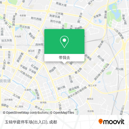 玉锦华庭停车场(出入口)地图