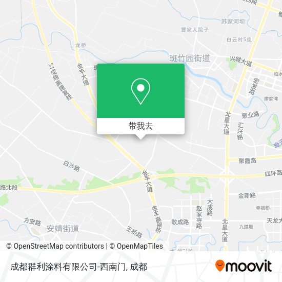 成都群利涂料有限公司-西南门地图