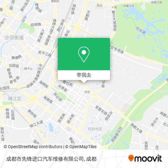 成都市先锋进口汽车维修有限公司地图