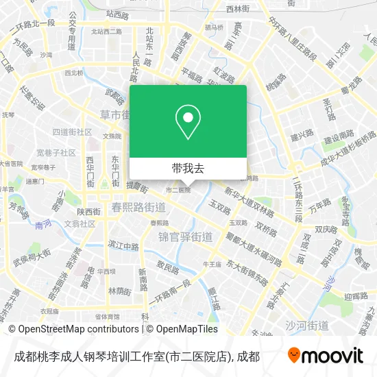 成都桃李成人钢琴培训工作室(市二医院店)地图