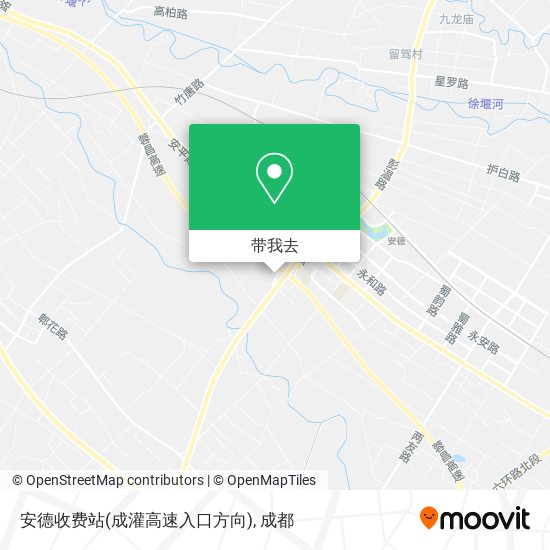 安德收费站(成灌高速入口方向)地图