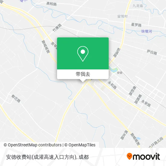安德收费站(成灌高速入口方向)地图