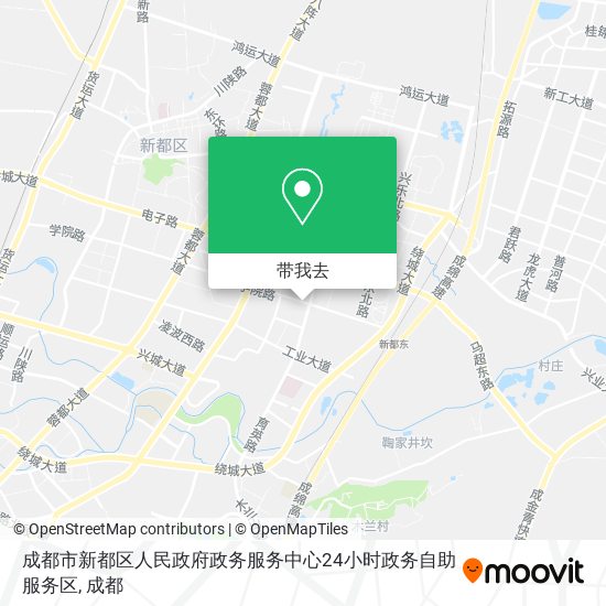 成都市新都区人民政府政务服务中心24小时政务自助服务区地图