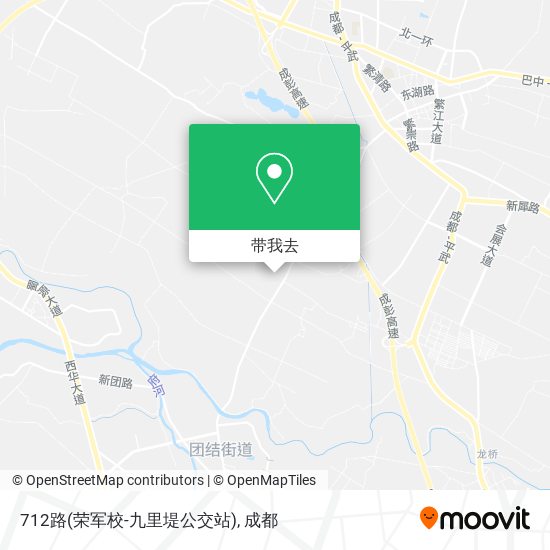 712路(荣军校-九里堤公交站)地图
