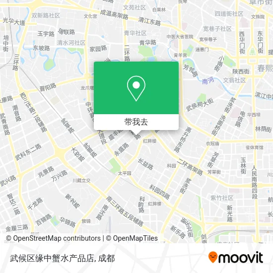 武候区缘中蟹水产品店地图