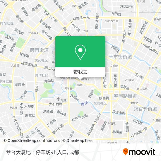 琴台大厦地上停车场-出入口地图