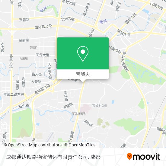 成都通达铁路物资储运有限责任公司地图