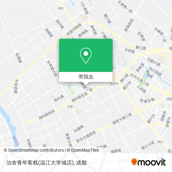 泊舍青年客栈(温江大学城店)地图