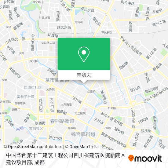 中国华西第十二建筑工程公司四川省建筑医院新院区建设项目部地图
