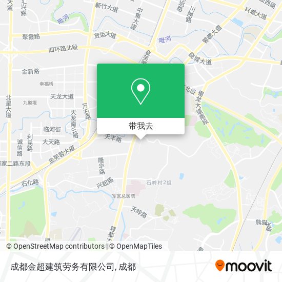 成都金超建筑劳务有限公司地图