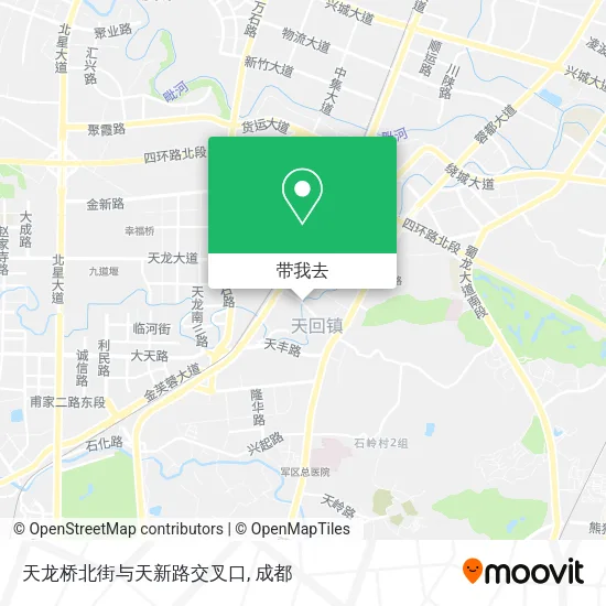 天龙桥北街与天新路交叉口地图