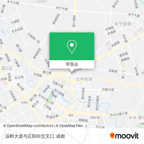 温郫大道与正阳街交叉口地图