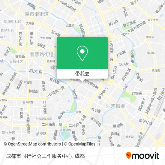 成都市同行社会工作服务中心地图