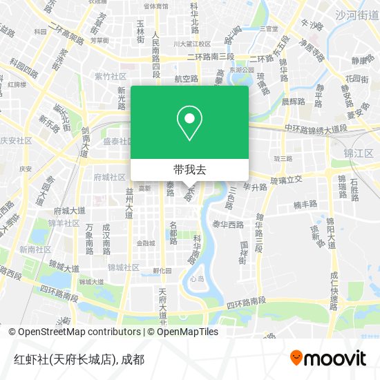 红虾社(天府长城店)地图