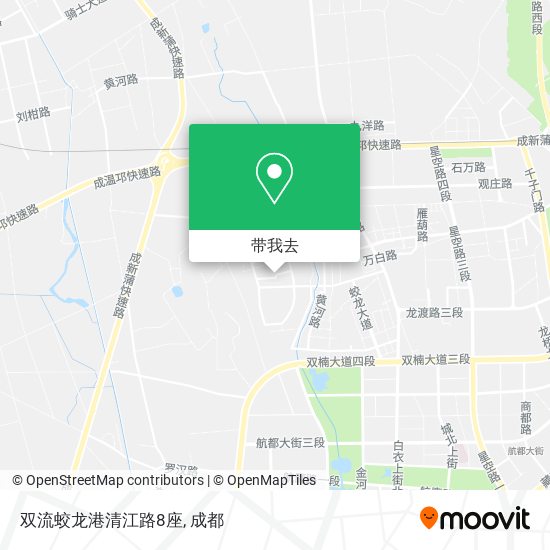 双流蛟龙港清江路8座地图