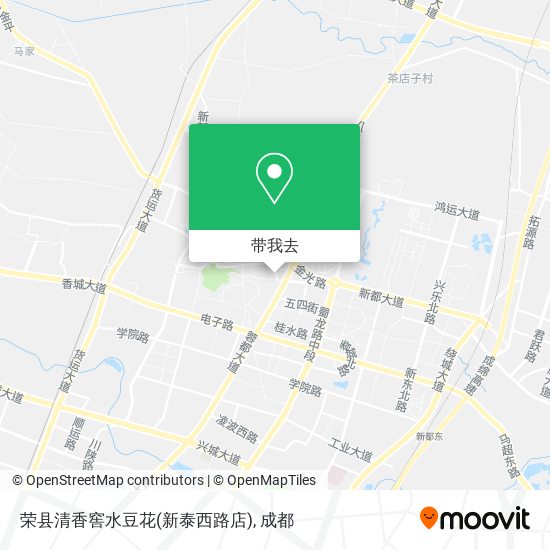 荣县清香窖水豆花(新泰西路店)地图