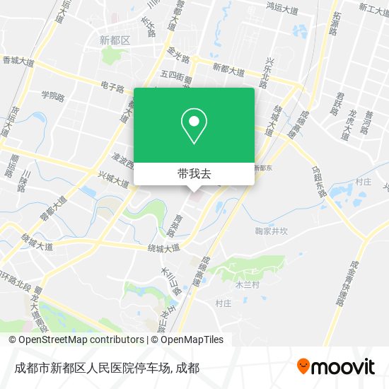 成都市新都区人民医院停车场地图