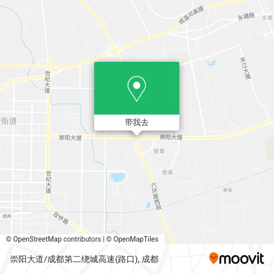 崇阳大道/成都第二绕城高速(路口)地图