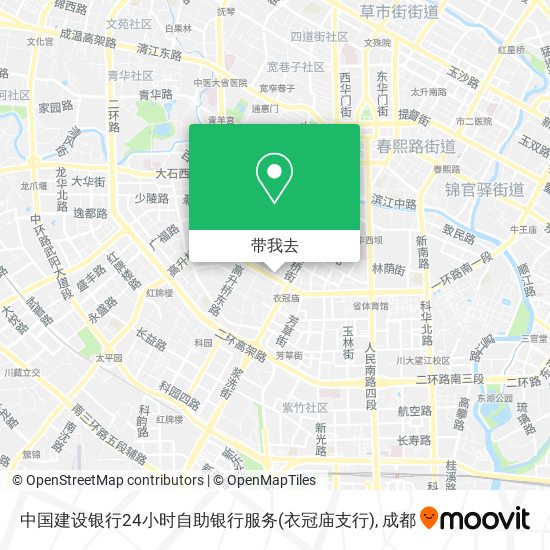 中国建设银行24小时自助银行服务(衣冠庙支行)地图