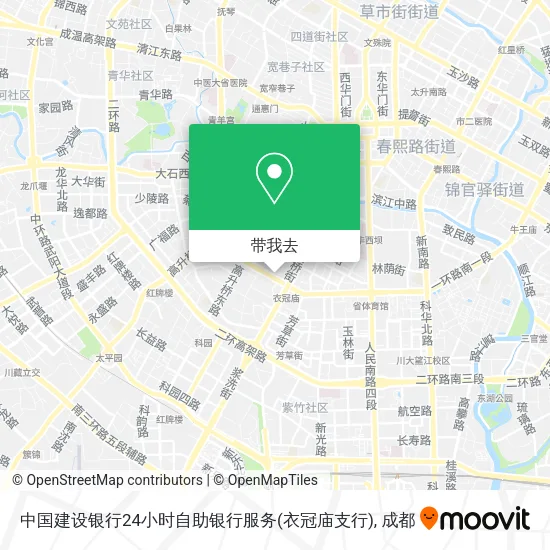 中国建设银行24小时自助银行服务(衣冠庙支行)地图