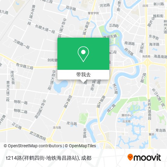 t214路(祥鹤四街-地铁海昌路站)地图