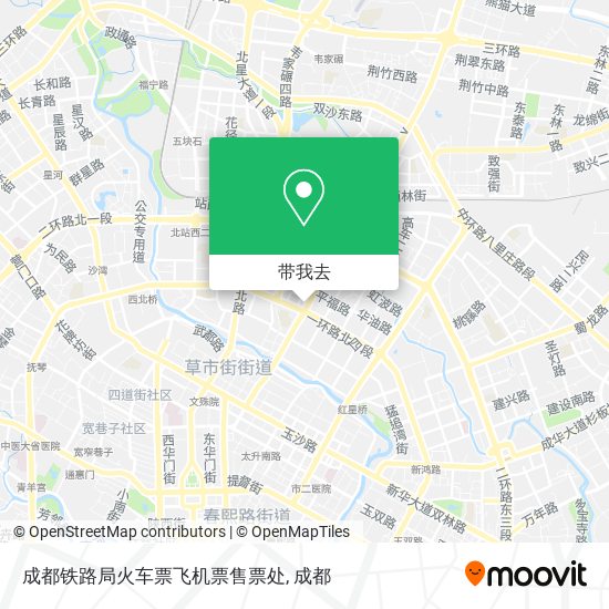 成都铁路局火车票飞机票售票处地图