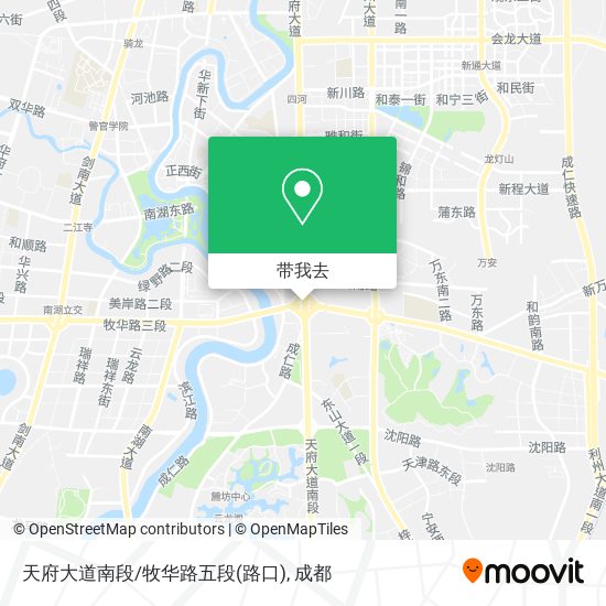 天府大道南段/牧华路五段(路口)地图
