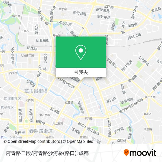 府青路二段/府青路沙河桥(路口)地图