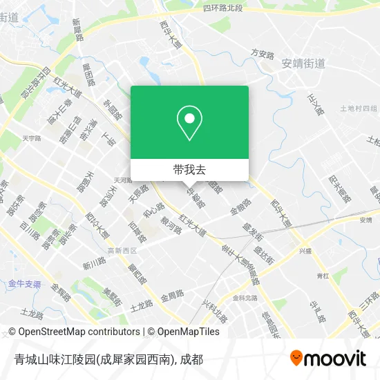 青城山味江陵园(成犀家园西南)地图