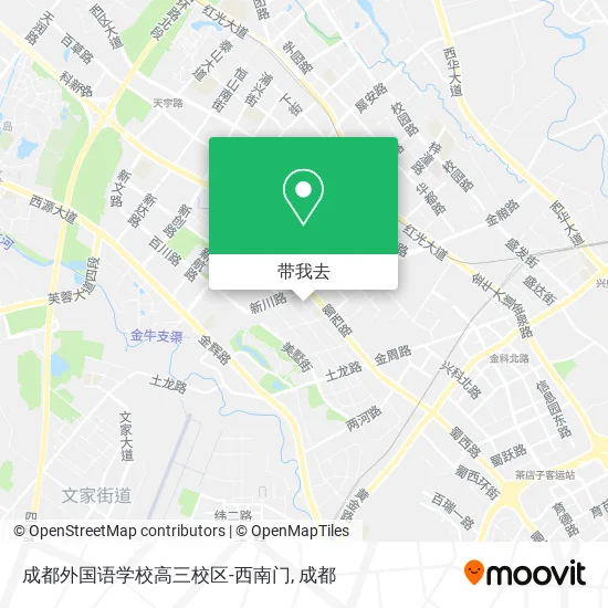 成都外国语学校高三校区-西南门地图