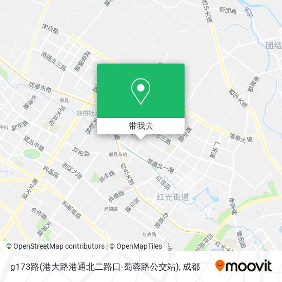 g173路(港大路港通北二路口-蜀蓉路公交站)地图