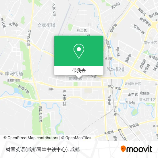 树童英语(成都青羊中铁中心)地图