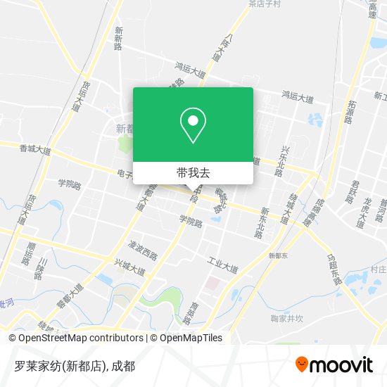 罗莱家纺(新都店)地图