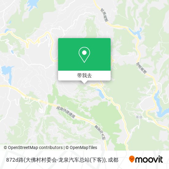 872d路(大佛村村委会-龙泉汽车总站(下客))地图
