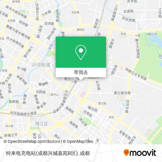 特来电充电站(成都兴城嘉苑B区)地图