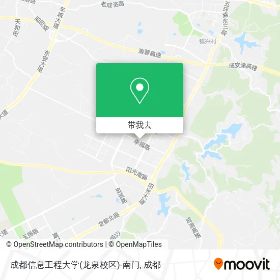 成都信息工程大学(龙泉校区)-南门地图