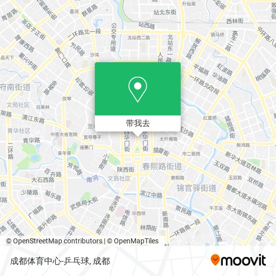 成都体育中心-乒乓球地图