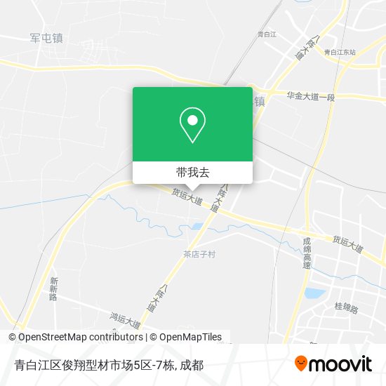 青白江区俊翔型材市场5区-7栋地图
