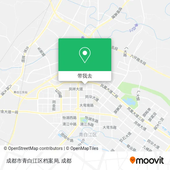 成都市青白江区档案局地图