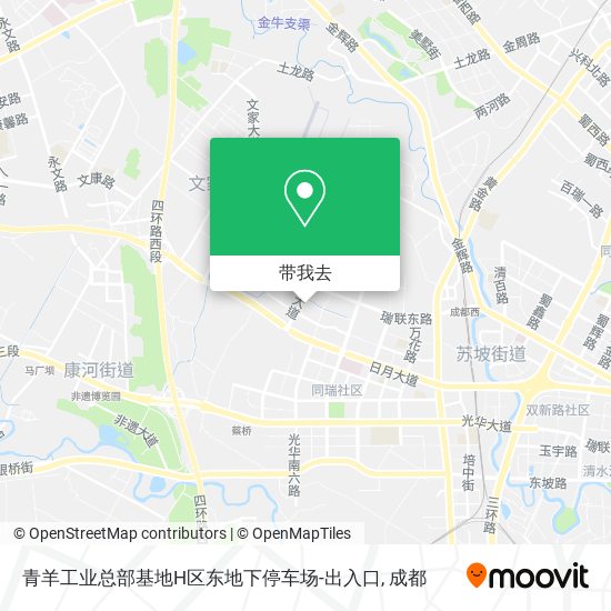 青羊工业总部基地H区东地下停车场-出入口地图