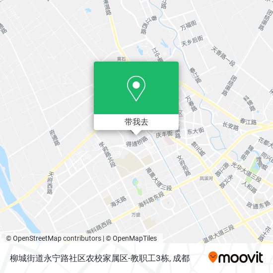 柳城街道永宁路社区农校家属区-教职工3栋地图