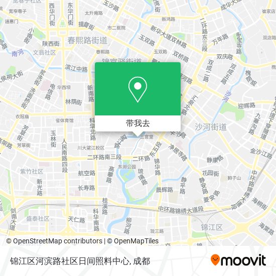 锦江区河滨路社区日间照料中心地图