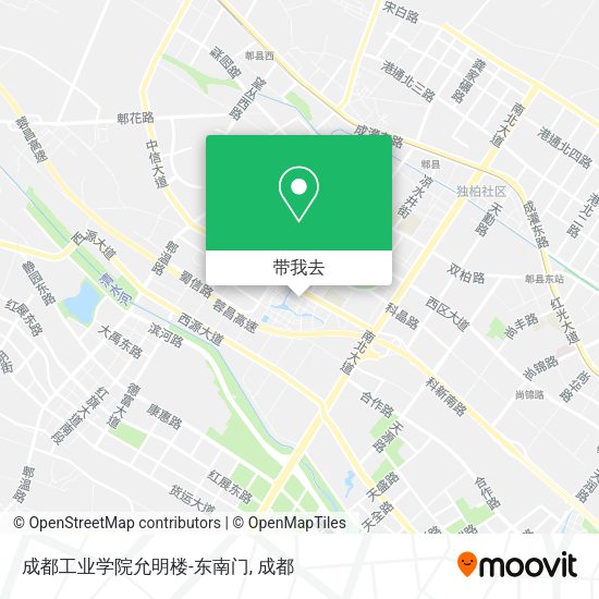 成都工业学院允明楼-东南门地图