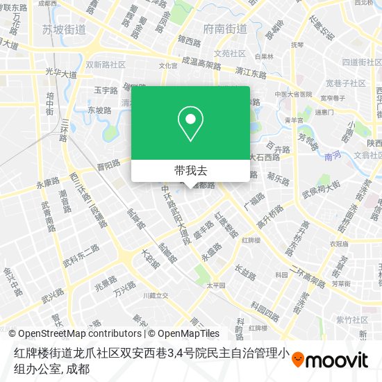红牌楼街道龙爪社区双安西巷3,4号院民主自治管理小组办公室地图
