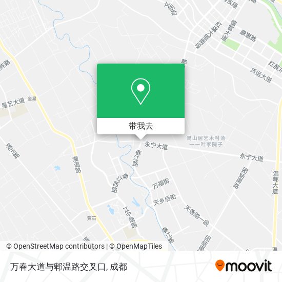 万春大道与郫温路交叉口地图
