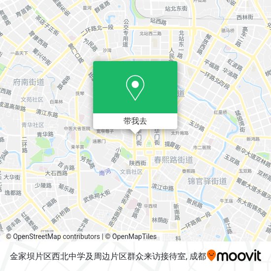 金家坝片区西北中学及周边片区群众来访接待室地图